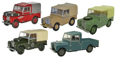 Набор из 5 моделей Land Rover Series I Collection, Set of 5, Scale 1:76 LAND ROVER LBDC575MXA