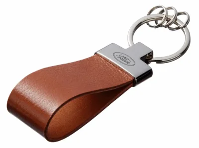 Кожаный брелок Land Rover Premium Leather Keychain, Metall/Leather, Cognac/Cognac LAND ROVER FKBRLCLR