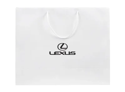 Бумажный подарочный пакет Lexus, белый, размер L: 42 х 34,5 х 15 см. TOYOTA LBA25411