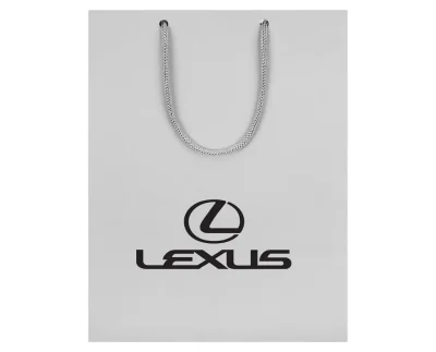 Бумажный подарочный пакет Lexus, серый, размер M: 23 х 28 х 9,2 см. TOYOTA LBA25412