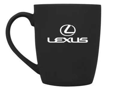 Фарфоровая кружка Lexus Logo Mug, Soft-touch, 360ml, Black/White TOYOTA LBA25467