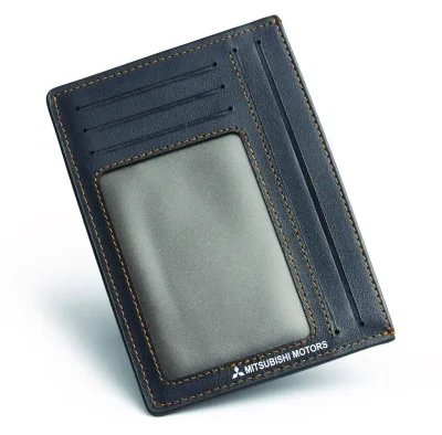 Кожаная обложка для документов Mitsubishi Leather Document Wallet, SM, Dark Blue/Grey MITSUBISHI FKW2200M