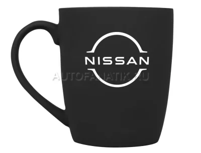 Фарфоровая кружка Nissan Logo Mug, Soft-touch, 360ml, Black/White NISSAN 999MUGA25B