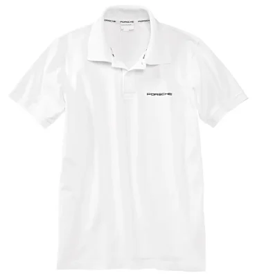 Мужская футболка поло Porsche Men's Polo Shirt, Pure White PORSCHE WAP75100S0B