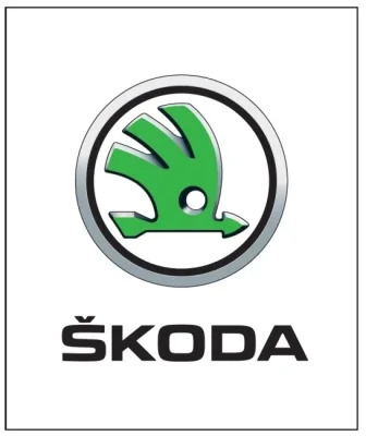 Наклейка логотип Skoda Logo Sticker 30 x 25 cm. VAG 000087703HT