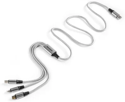 Кабель для зарядки три в одном Skoda Charging USB Type-C Cable 3in1 VAG 000051445K