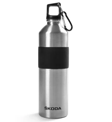 Бутылочка для воды Skoda Stainless Steel Bottle 0,5L, Silver / Black VAG 000050309E