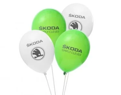 Воздушные шары Skoda в двух цветах: белый и зеленый VAG 000087703LK