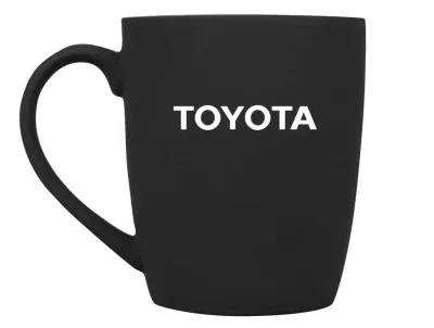 Фарфоровая кружка Toyota Logo Mug, Soft-touch, 360ml, Black/White TOYOTA TMC0A25301