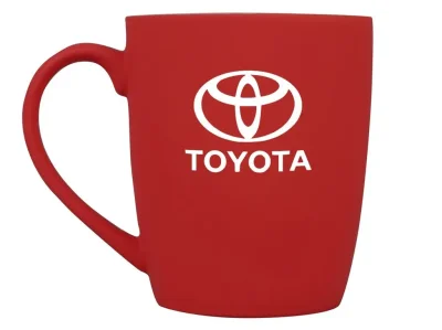 Фарфоровая кружка Toyota Logo Mug, Soft-touch, 360ml, Red/White TOYOTA TMC0A25212
