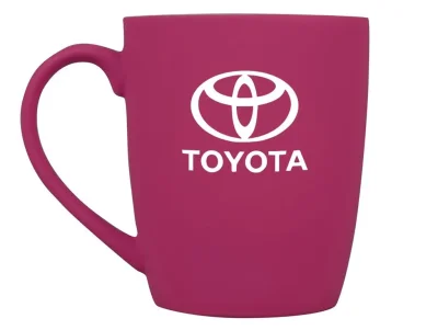 Фарфоровая кружка Toyota Logo Mug, Soft-touch, 360ml, Fuchsia/White TOYOTA TMC0A25612