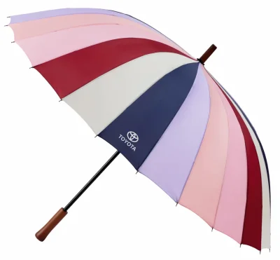 Большой цветной зонт-трость Toyota Stick Umbrella, Multicolour TOYOTA FKMCUTA