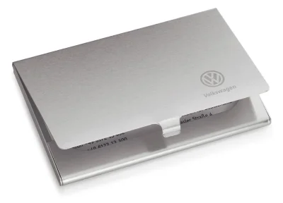 Алюминиевый футляр для визитных карточек Volkswagen Business Card Case, Aluminium, Silver VAG 000087403ASKF