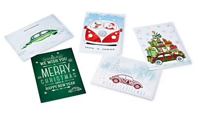 Набор новогодних почтовых открыток Volkswagen Postcards Set VAG 211087703B