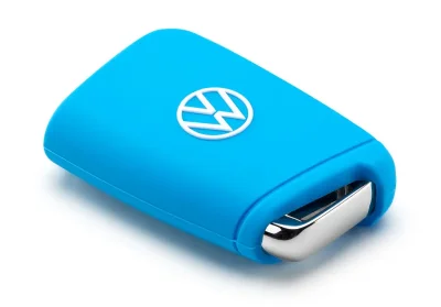 Силиконовый чехол для ключа Volkswagen Key Cover, Golf 7 (MQB), Light Blue VAG 000087012AN3H1