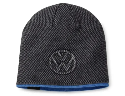 Спортивная зимняя шапка унисекс Volkswagen 3D-Logo Unisex Knitted Hat, Grey/Blue VAG 33D084303A