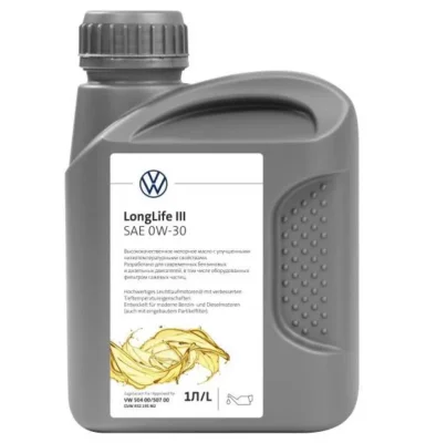 Моторное масло Volkswagen Genuine Engine Oil LongLife III, SAE 0W30, 1L VAG GVWR52195M2