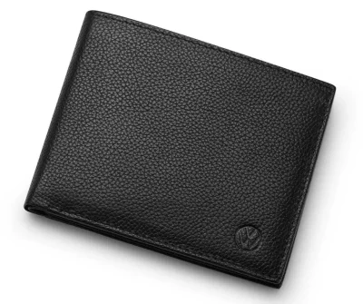 Кожаный кошелек унисекс Volkswagen Unisex Leather Wallet, Black NM VAG 000087400L041