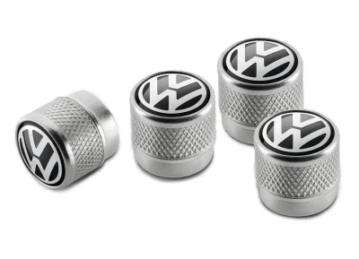 Набор колпачков для колесных вентилей Volkswagen Valve Dust Caps, For Rub/Met VAG 000071215