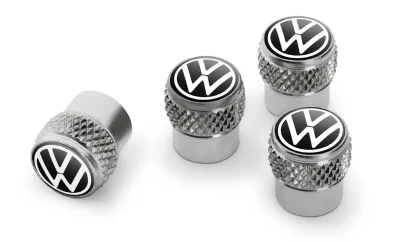 Набор колпачков для колесных вентилей Volkswagen Valve Dust Caps, Rubber/Metall VAG 000071215D
