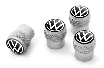 Набор колпачков для колесных вентилей Volkswagen Valve Dust Caps, Aluminium VAG 000071215E