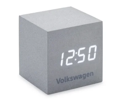 Будильник Volkswagen Logo Cube Alarm Clock, Silver VAG 33D050811