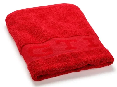 Банное полотенце Volkswagen GTI Bath Towel, Red VAG 5HV084500645