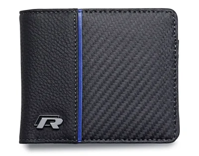 Кожаный кошелек Volkswagen R Collection Wallet, Black VAG 15D087400