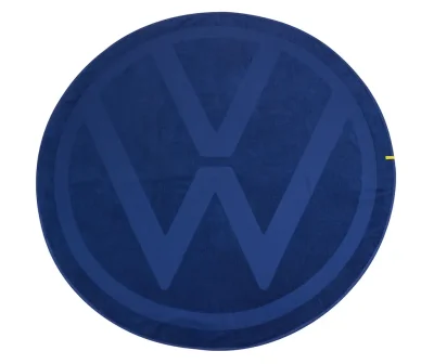 Круглое пляжное полотенце Volkswagen Logo Round Bath Towel, Blue VAG 5H0084500