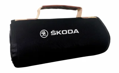 Плед для пикника Skoda Travel Plaid, Black/Grey VAG FKWLTSK