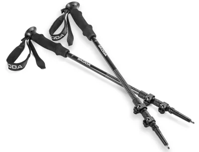 Телескопические треккинговые палки Skoda Telescopic Trekking Sticks, NM, Black VAG 000087632B