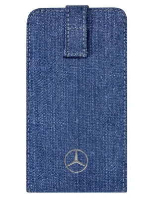 Чехол для смартфона Mercedes-Benz Smartphone Sleeve Trucker, Jeans Blue MERCEDES B67871662