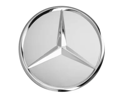 Колпачок ступицы колеса Mercedes, серебристый, без хромирования по диаметру MERCEDES B66470203