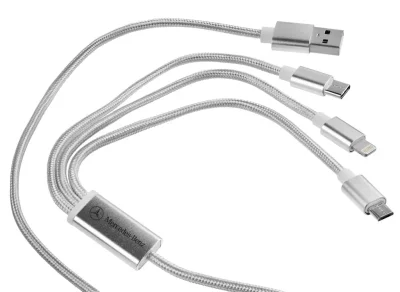 Универсальный кабель 3 в 1 Mercedes-Benz Charging USB Cable 3in1 MERCEDES B669A2524