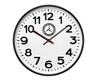 Настенные часы Mercedes-Benz Wall Clock, Classic Logo, White/Black MERCEDES B678A2553