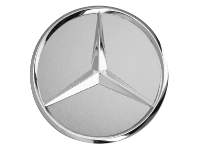 Колпачок ступицы колеса Mercedes цвета титановое серебро с хромированным логотипом MERCEDES B66470202