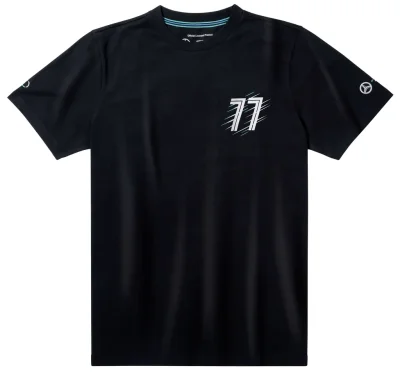 Мужская футболка Mercedes F1 Men's T-Shirt, Valtteri Bottas, Black MERCEDES B67996037