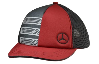 Детская бейсболка Mercedes-Benz Kids Cap Trucker Style, Black/Grey/Red MERCEDES B67871303