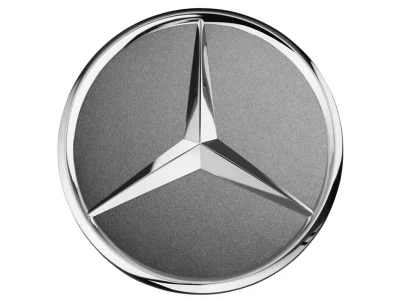 Колпачок ступицы колеса Mercedes цвета Серые Гималаи с хромированным логотипом, Hub caps, himalayas grey with chrome star MERCEDES A22040001257756