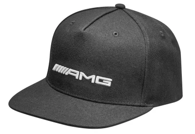 Мужская бейсболка Mercedes-AMG Flat Brim Cap, Black MERCEDES B66954289