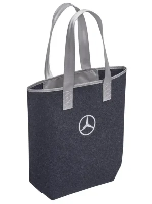 Сумка для покупок Mercedes Star Shopping Bag, Dark Blue/Grey MERCEDES B66959414