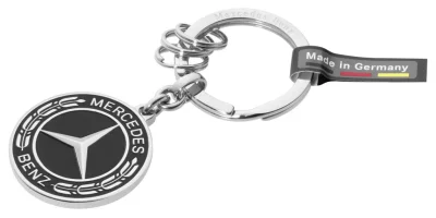 Брелок Mercedes-Benz Key Ring, Untertürkheim Stainless Steel, Black/Silver MERCEDES B66953307