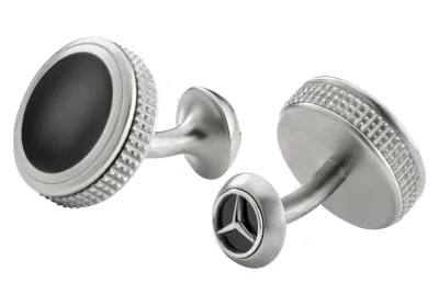 Запонки Mercedes-Benz Cufflinks, Silver / Black MERCEDES B66953090