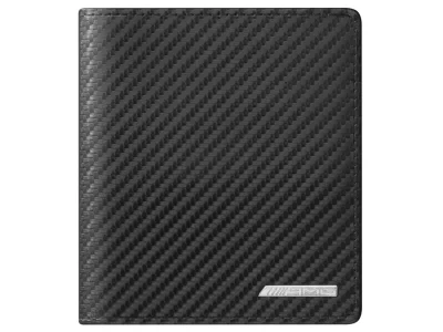 Кожаный футляр для кредитных карт Mercedes-Benz Credit Card Wallet, AMG, Black, Carbon Leather MERCEDES B66954552