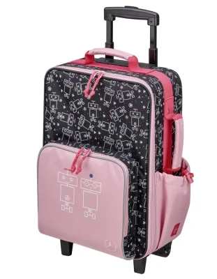 Детский чемодан Mercedes Girls' trolley suitcase, black / pink MERCEDES B66955201