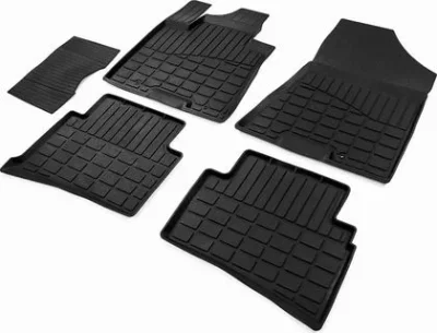 Комплект автомобильных ковриков Kia Sportage 2016- , литая резина, низкий борт, 5 предметов, крепеж для передних ковров RIVAL 62805001