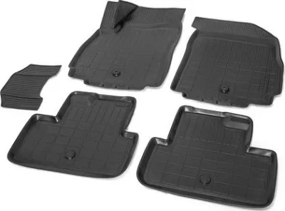 Комплект автомобильных ковриков Chevrolet Orlando 2011- , полиуретан, низкий борт, 5 предметов, крепеж для передних ковров RIVAL 11005001
