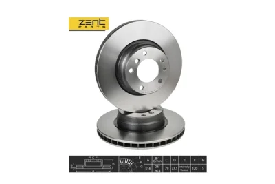 Тормозной диск Zentparts Z06177