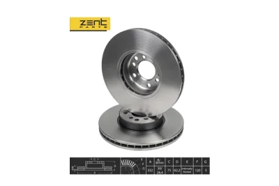 Z06075 Zentparts Тормозной диск