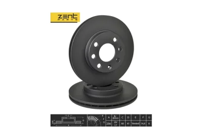 Тормозной диск Zentparts Z06257